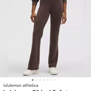 Lululemon Athletica ribbed Softstreme  Dark Brown Espresso pants